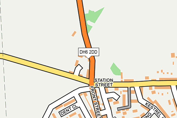 DH6 2DD map - OS OpenMap – Local (Ordnance Survey)