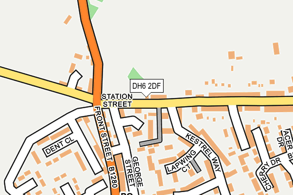 DH6 2DF map - OS OpenMap – Local (Ordnance Survey)