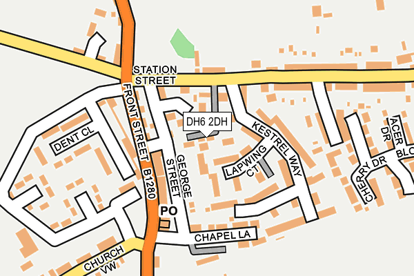 DH6 2DH map - OS OpenMap – Local (Ordnance Survey)