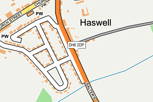 DH6 2DP map - OS OpenMap – Local (Ordnance Survey)