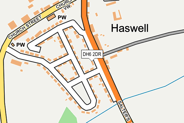 DH6 2DR map - OS OpenMap – Local (Ordnance Survey)