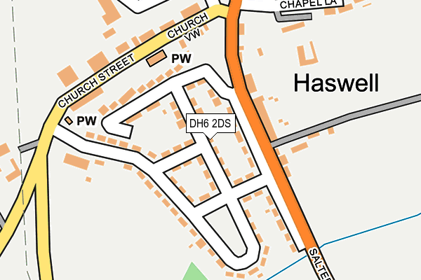 DH6 2DS map - OS OpenMap – Local (Ordnance Survey)