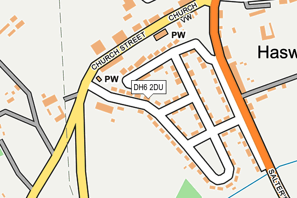 DH6 2DU map - OS OpenMap – Local (Ordnance Survey)