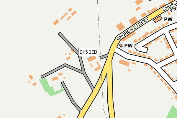 DH6 2ED map - OS OpenMap – Local (Ordnance Survey)