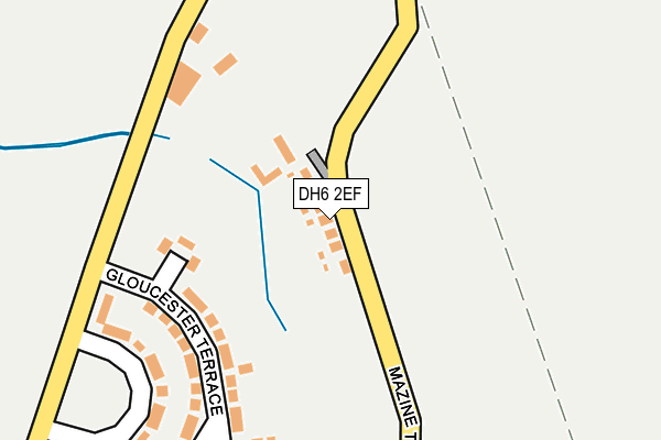 DH6 2EF map - OS OpenMap – Local (Ordnance Survey)