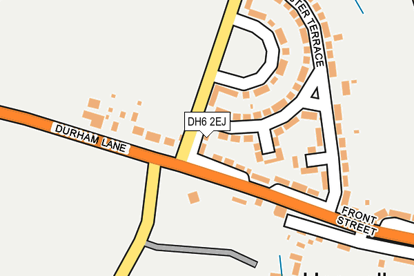 DH6 2EJ map - OS OpenMap – Local (Ordnance Survey)