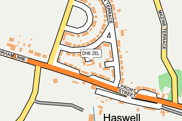 DH6 2EL map - OS OpenMap – Local (Ordnance Survey)