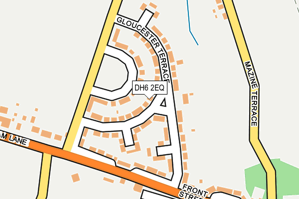 DH6 2EQ map - OS OpenMap – Local (Ordnance Survey)