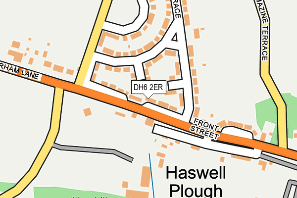DH6 2ER map - OS OpenMap – Local (Ordnance Survey)