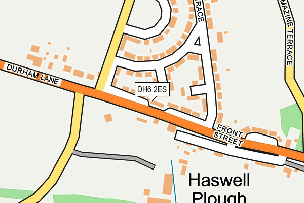 DH6 2ES map - OS OpenMap – Local (Ordnance Survey)
