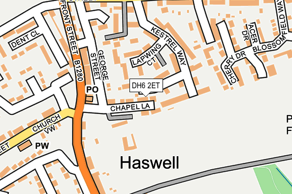 DH6 2ET map - OS OpenMap – Local (Ordnance Survey)