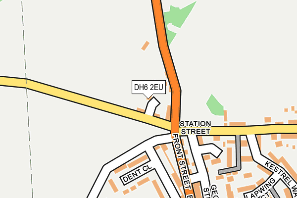 DH6 2EU map - OS OpenMap – Local (Ordnance Survey)