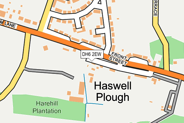 DH6 2EW map - OS OpenMap – Local (Ordnance Survey)