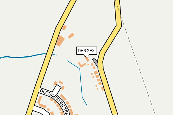 DH6 2EX map - OS OpenMap – Local (Ordnance Survey)