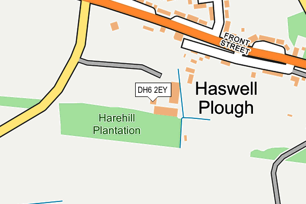 DH6 2EY map - OS OpenMap – Local (Ordnance Survey)