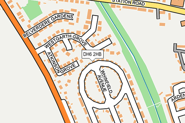 DH6 2HB map - OS OpenMap – Local (Ordnance Survey)