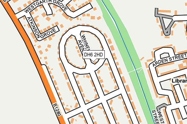 DH6 2HD map - OS OpenMap – Local (Ordnance Survey)