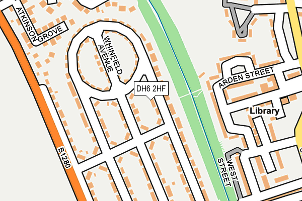 DH6 2HF map - OS OpenMap – Local (Ordnance Survey)