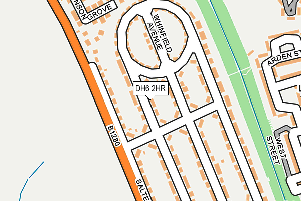 DH6 2HR map - OS OpenMap – Local (Ordnance Survey)