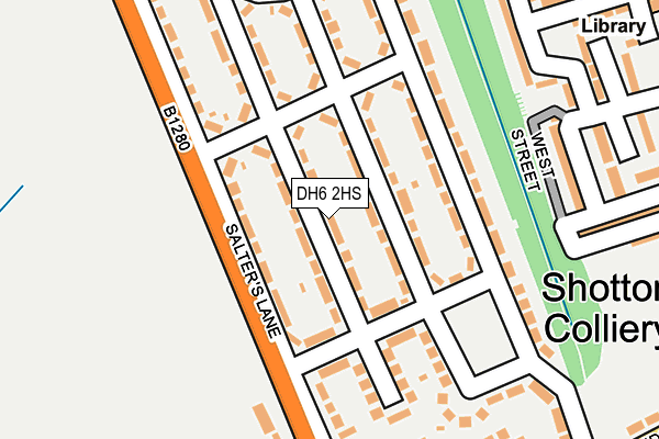 DH6 2HS map - OS OpenMap – Local (Ordnance Survey)