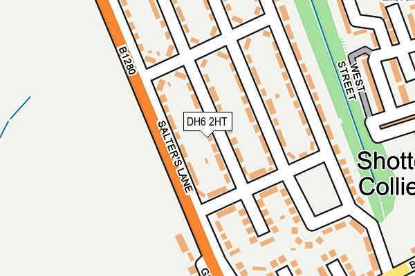 DH6 2HT map - OS OpenMap – Local (Ordnance Survey)