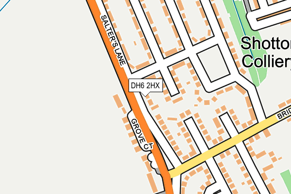DH6 2HX map - OS OpenMap – Local (Ordnance Survey)