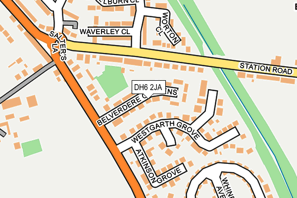 DH6 2JA map - OS OpenMap – Local (Ordnance Survey)