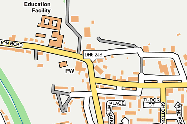 DH6 2JS map - OS OpenMap – Local (Ordnance Survey)