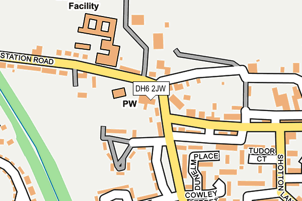 DH6 2JW map - OS OpenMap – Local (Ordnance Survey)