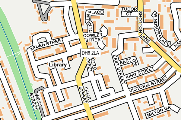 DH6 2LA map - OS OpenMap – Local (Ordnance Survey)
