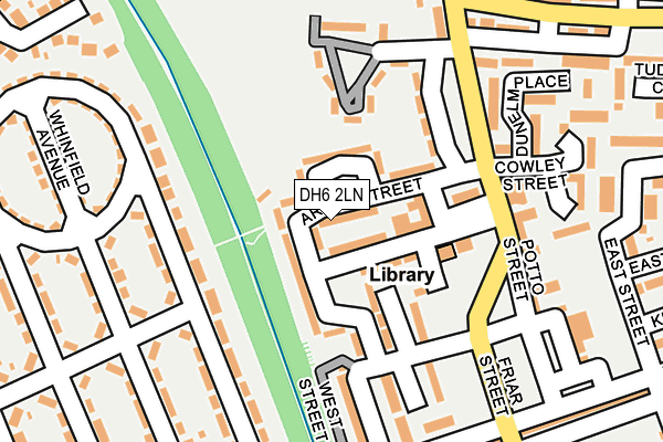 DH6 2LN map - OS OpenMap – Local (Ordnance Survey)