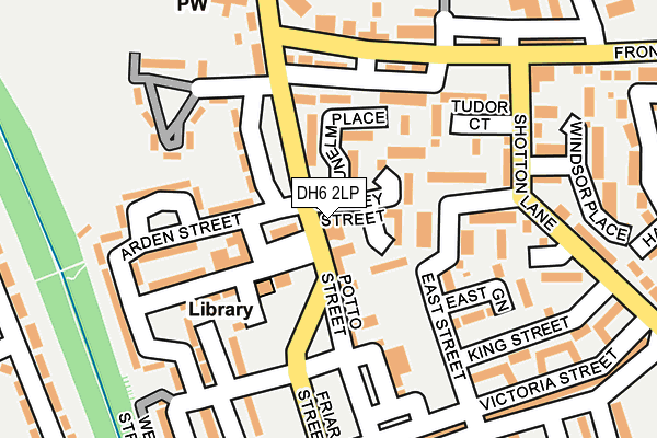 DH6 2LP map - OS OpenMap – Local (Ordnance Survey)