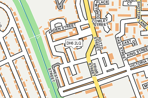 DH6 2LQ map - OS OpenMap – Local (Ordnance Survey)