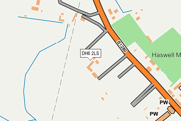 DH6 2LS map - OS OpenMap – Local (Ordnance Survey)