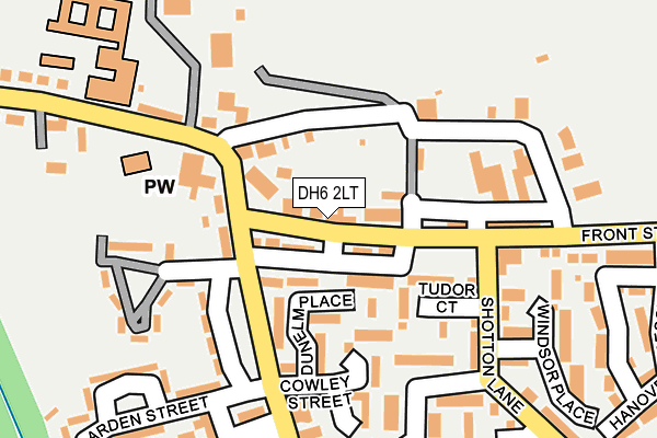 DH6 2LT map - OS OpenMap – Local (Ordnance Survey)