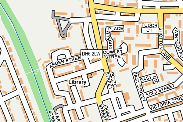 DH6 2LW map - OS OpenMap – Local (Ordnance Survey)