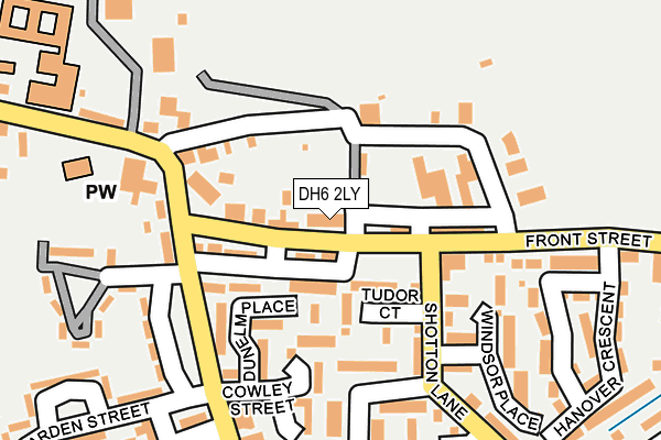 DH6 2LY map - OS OpenMap – Local (Ordnance Survey)