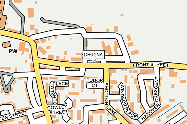 DH6 2NA map - OS OpenMap – Local (Ordnance Survey)