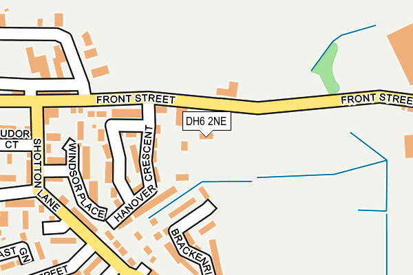 DH6 2NE map - OS OpenMap – Local (Ordnance Survey)