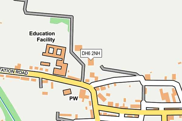 DH6 2NH map - OS OpenMap – Local (Ordnance Survey)