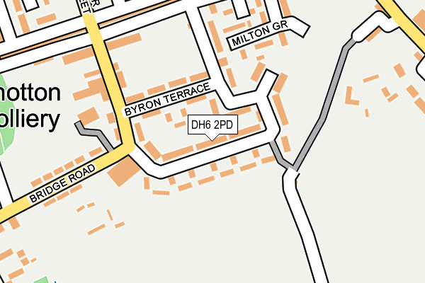 DH6 2PD map - OS OpenMap – Local (Ordnance Survey)