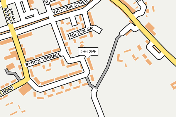 DH6 2PE map - OS OpenMap – Local (Ordnance Survey)