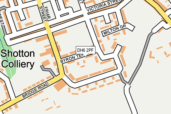 DH6 2PF map - OS OpenMap – Local (Ordnance Survey)