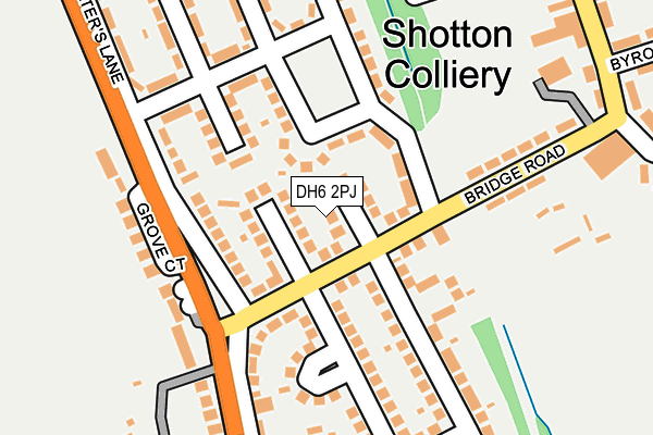 DH6 2PJ map - OS OpenMap – Local (Ordnance Survey)