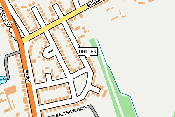 DH6 2PN map - OS OpenMap – Local (Ordnance Survey)