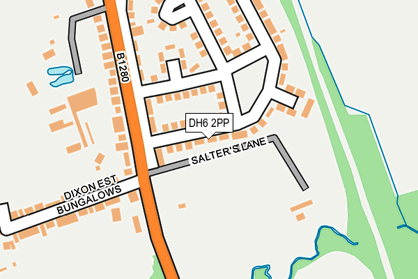 DH6 2PP map - OS OpenMap – Local (Ordnance Survey)