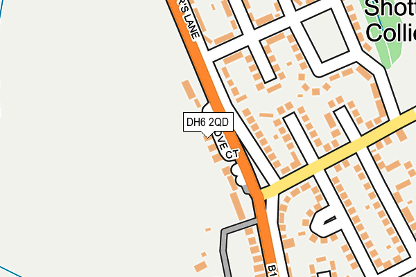 DH6 2QD map - OS OpenMap – Local (Ordnance Survey)