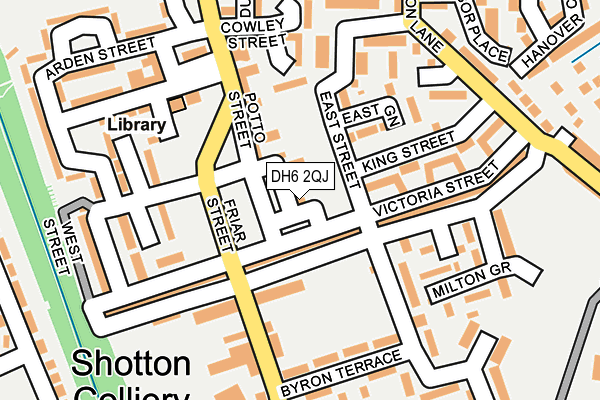 DH6 2QJ map - OS OpenMap – Local (Ordnance Survey)