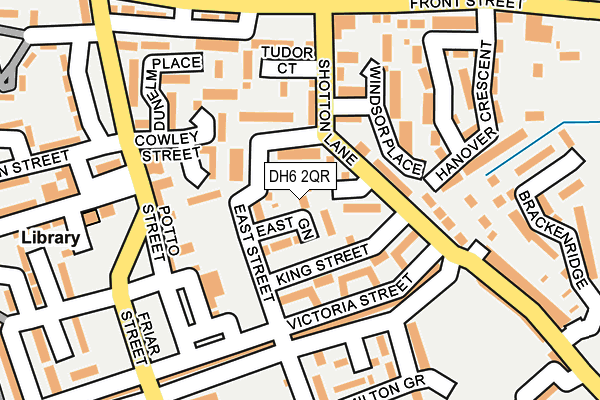 DH6 2QR map - OS OpenMap – Local (Ordnance Survey)