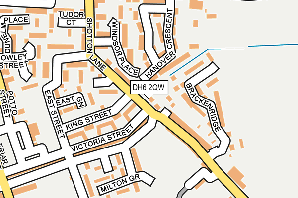 DH6 2QW map - OS OpenMap – Local (Ordnance Survey)